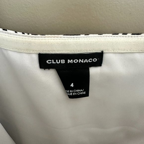 Club Monaco Zebra Print One Shoulder Wrap Dress - Picture 4 of 5